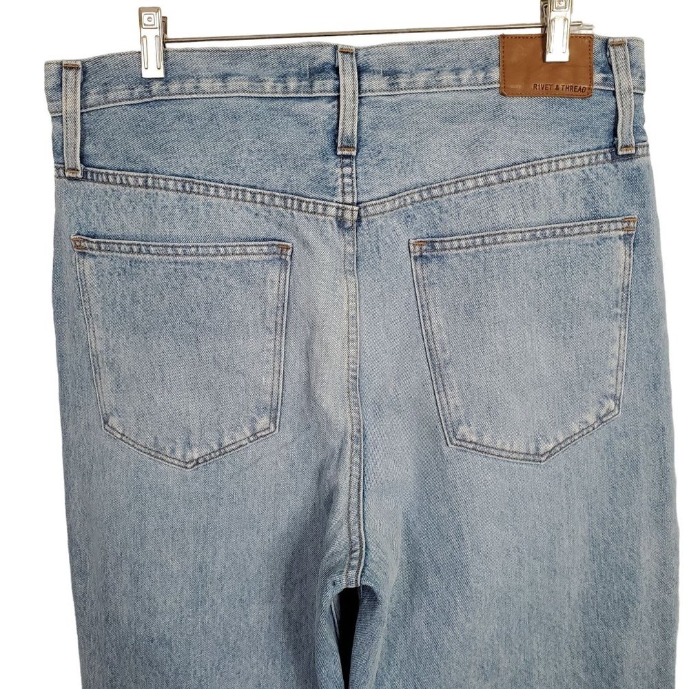 Rivet & Thread Womens Size 32 Jeans Madewell Denim High Rise Wide Leg 37x30 Ltd - Picture 5 of 14
